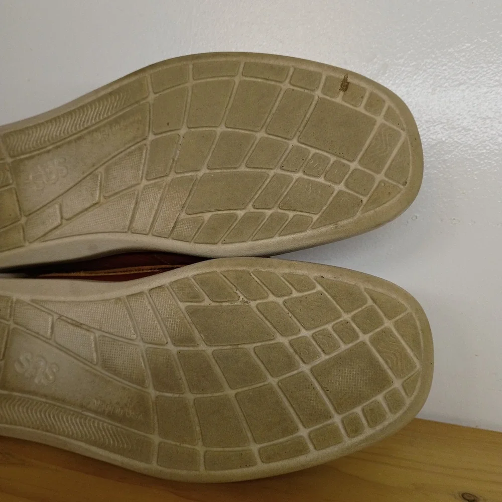 SAS Boat Shoe Decksider Lace Up Brown Leather 10 M Tripad Comfort Moccasin USA